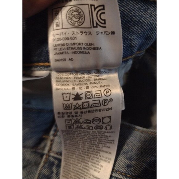 NWT New Levi's 550 Relaxed Tapered Leg Blue Denim Jeans 42x30 Cotton - Picture 9 of 10